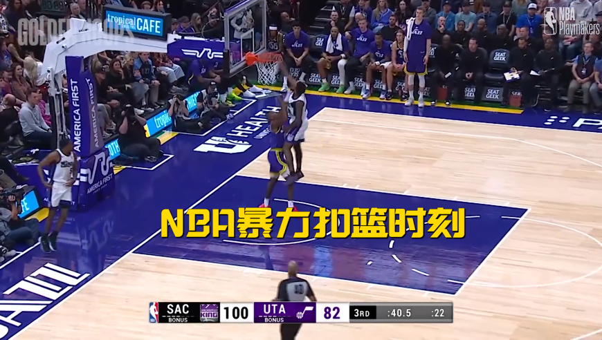 NBA暴力扣篮时刻：华子扣翻渡边 莫兰特隔扣文班亚马