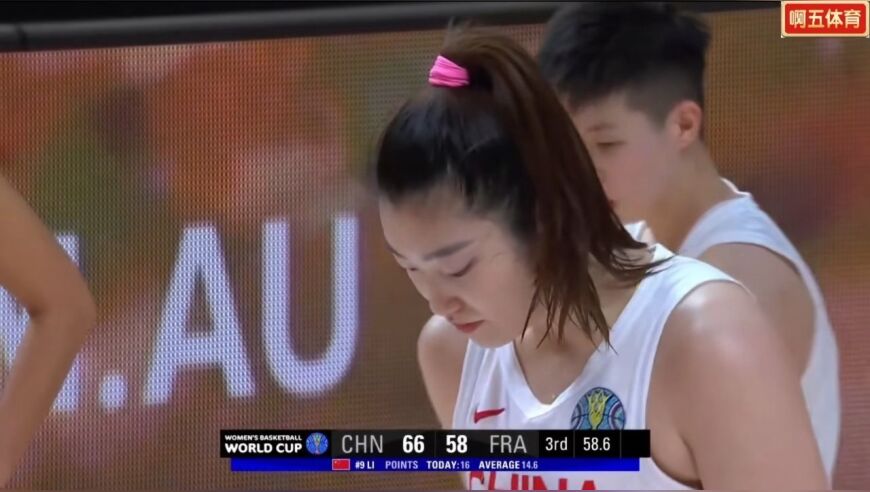世界杯女篮VS法国第3节，李梦突破如入无人之境