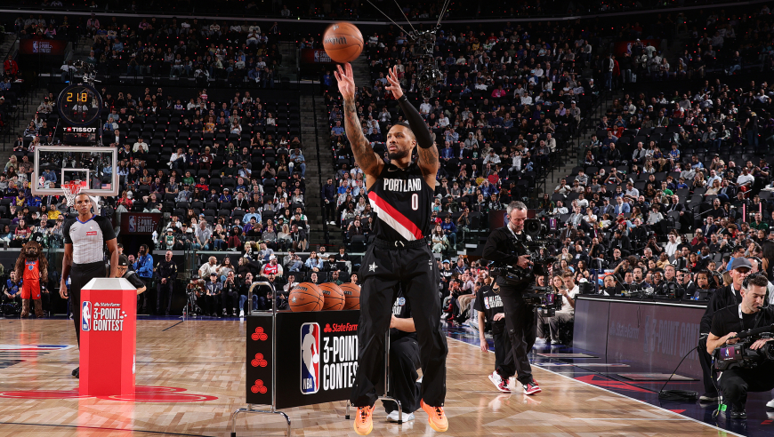 三分大赛：利拉德决赛29分戴表险胜布克 夺第3冠并列历史第一