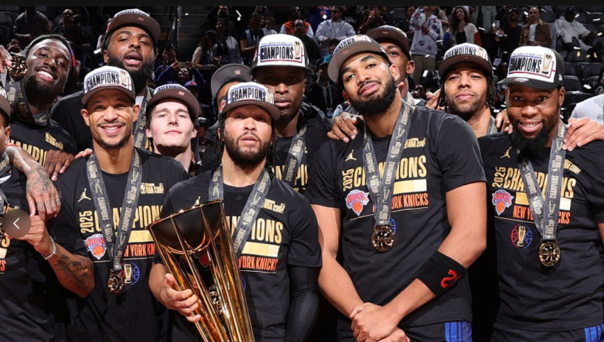 NBA杯决赛：尼克斯逆转战胜马刺夺冠 布伦森当选杯赛MVP