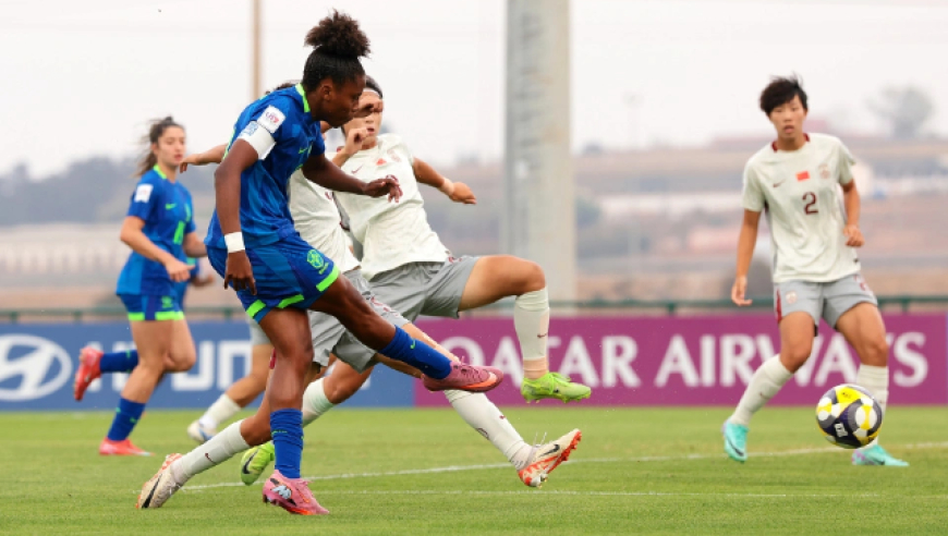 无缘8强！U17世界杯：中国女足0-3巴西俞天桢失单刀 周欣怡中柱