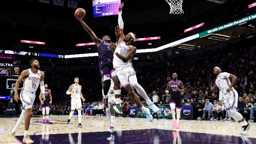 森林狼送雷霆赛季第三败！爱德华兹26+12进制胜三分 SGA空砍35+7