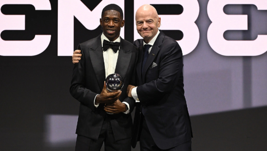 FIFA年度颁奖汇总：登贝莱获世界足球先生！大巴黎包揽3大奖项