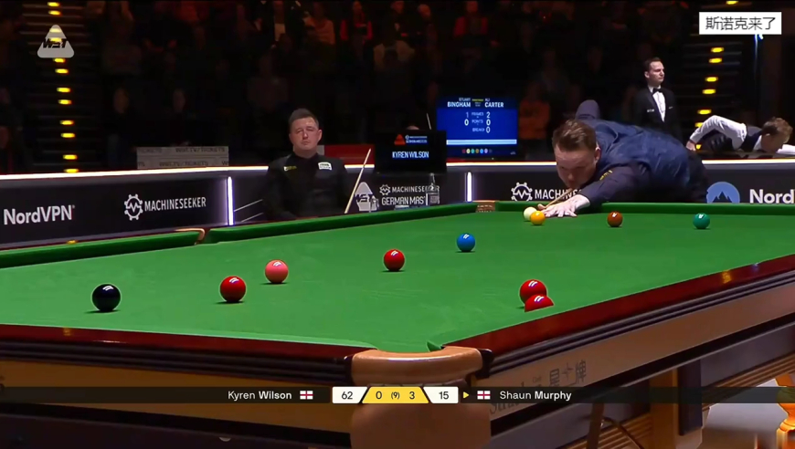 德国大师赛: 落后46+2红球贴库，墨菲极限长台，顶级逆转黑球绝杀