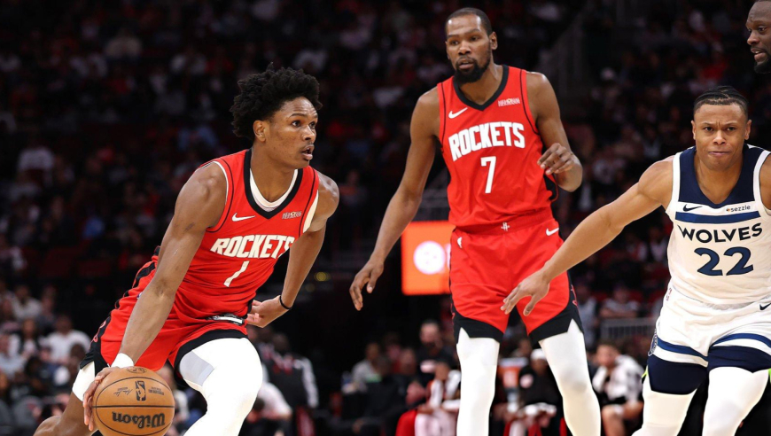 火箭险胜森林狼升第5！杜兰特39分创赛季新高 华子缺席兰德尔39分