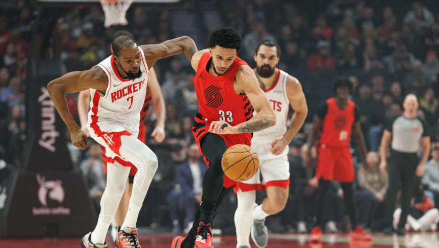 火箭开拓者最后时刻：火箭昏招频出遭逆转 杜兰特怒摔水瓶被气疯