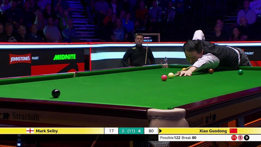 塞尔比蓝球失手送大礼，肖国栋单杆破百火力全开，细腻拆解显功底