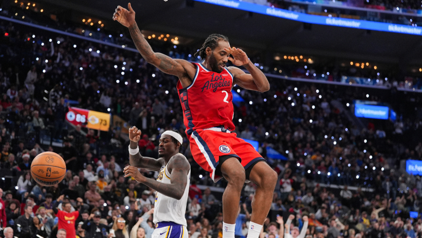 【球星】莱昂纳德vs湖人集锦 全场32+12+3+3断2帽填满数据栏