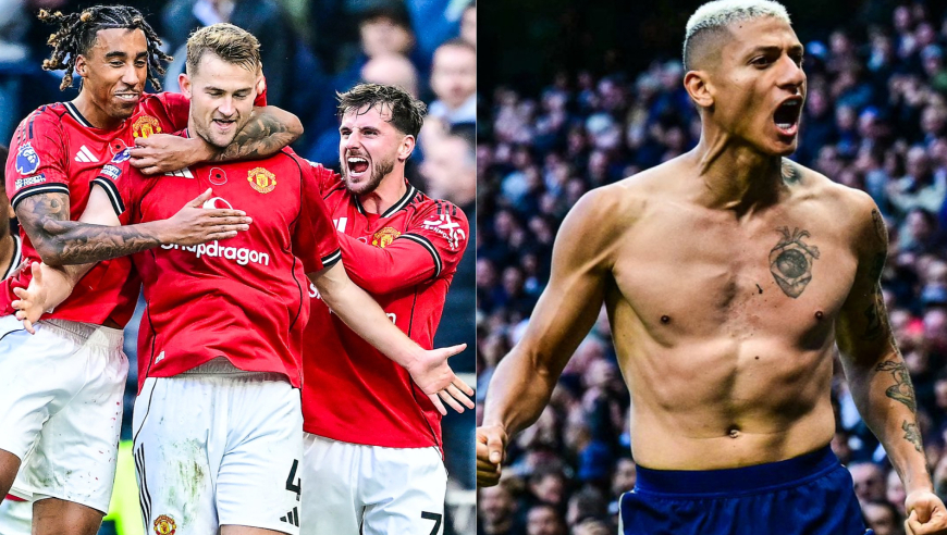 流量拉满！回看热刺91分钟准绝杀，曼联96分钟德里赫特读秒反绝平