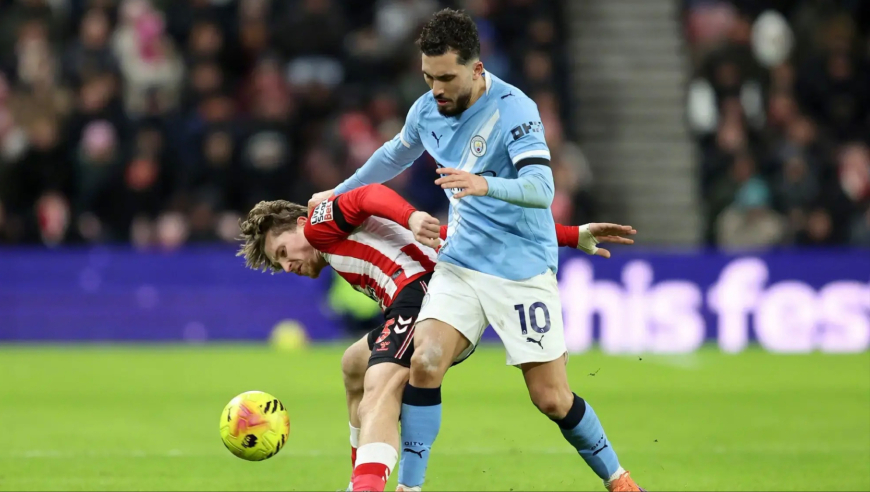 英超：曼城0-0客平桑德兰 格瓦迪奥尔打门中柱 多纳鲁马屡献神扑