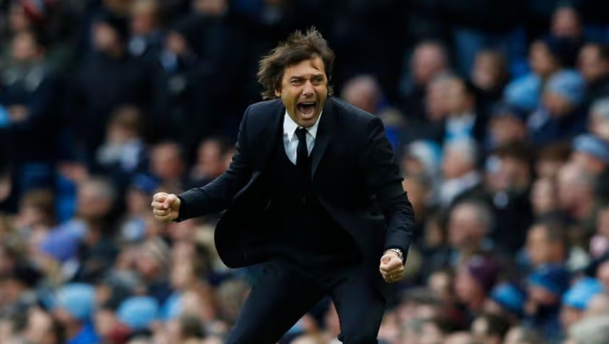 孔蒂疯狂庆祝！慢镜看霍伊伦背身单打造绝平，那不勒斯轰炸裂世界波