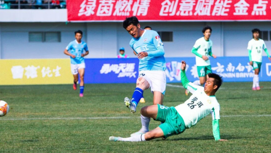 降维打击！慢镜看滇超前国少球员圆月弯刀破门，丽江4-0普洱