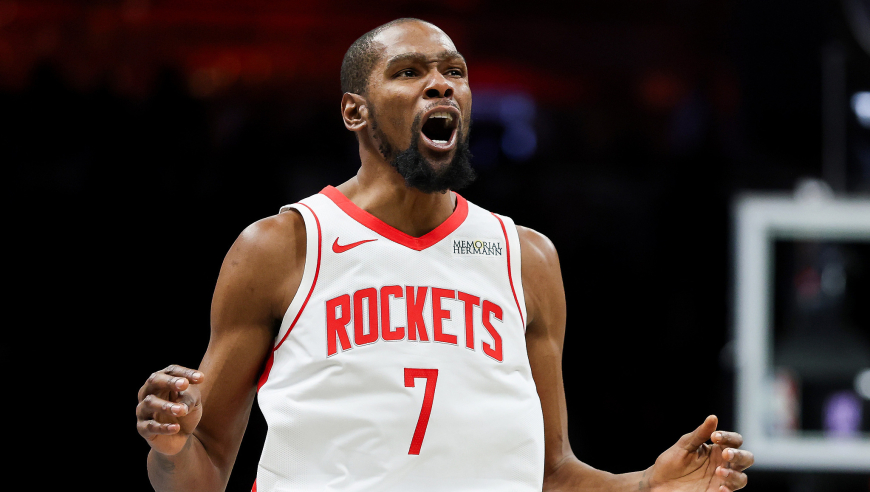 火箭五虎94分四连胜！杜兰特22+11手刃旧主：脸部被砸怒斥对手