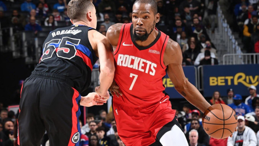 火箭掀翻东部老大！杜兰特32+7谢泼德18分 拒绝连败守住西部第4