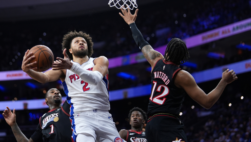 76人活塞生死时刻：坎宁安霸王隔扣 马克西疯狂对飚 CC关键球险胜