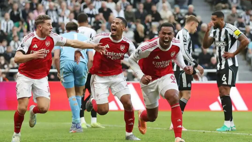 英超-逆转绝杀！阿森纳2-1纽卡距榜首2分，梅里诺建功，加布里埃尔96分钟绝杀