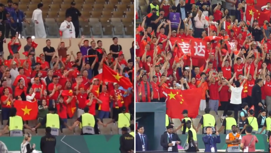 冰火两重天！赛后现场实拍：&ldquo;中国红&rdquo;沸腾爆表，&ldquo;越南红&rdquo;情绪低落
