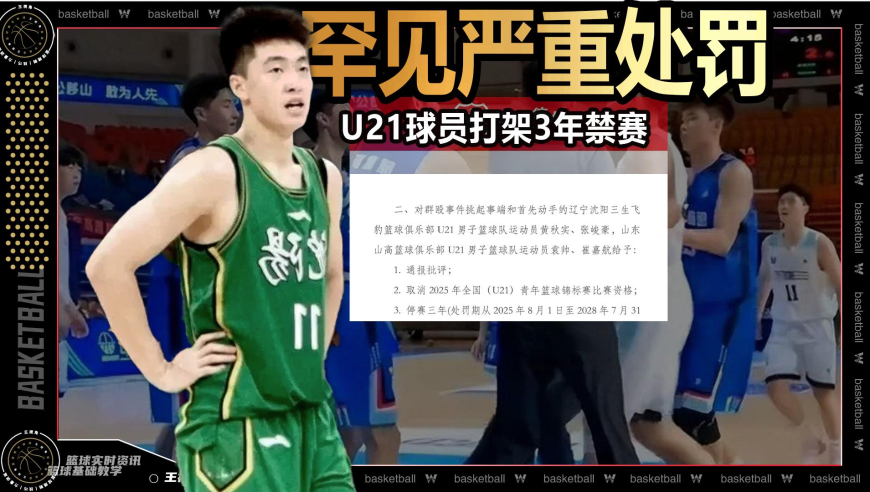 篮球新视野丨篮球史同类别最重处罚！U21球员打架3年禁赛葬送生涯