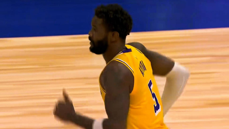 各种方式吃饼！湖人艾顿接詹姆斯妙传得分+东契奇另类再助攻艾顿