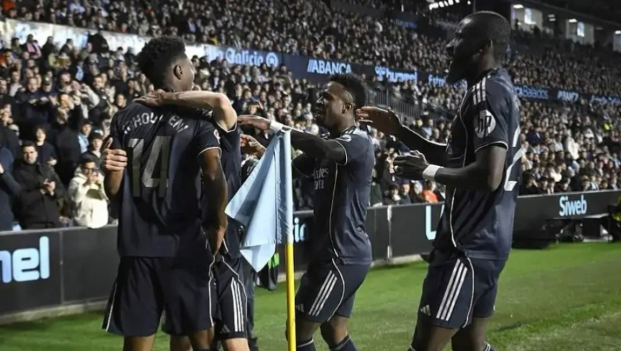 西甲：皇马2-1客胜塞尔塔 巴尔韦德读秒绝杀 楚阿梅尼破门