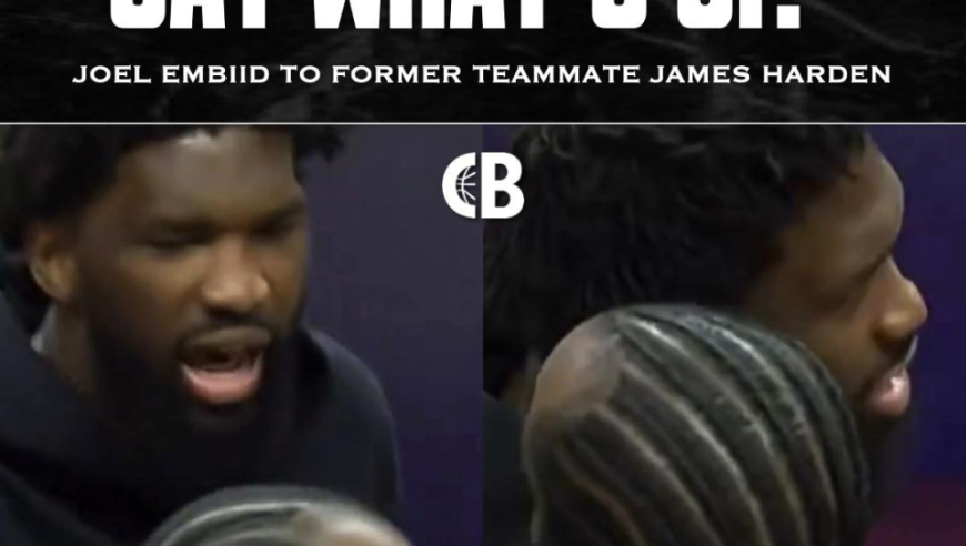 恩比德向哈登示好一幕曝光！我知道你生我气 但我还是要打招呼