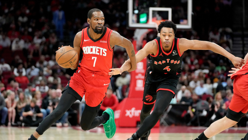 镰刀挥舞！杜兰特对猛龙半场集锦：12中9三分4中4高效砍22+5