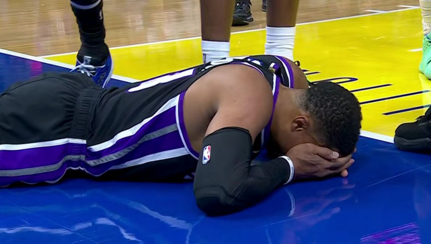 一级恶意犯规！马瑟林空中拉拽+锁喉威少 这个动作太危险了