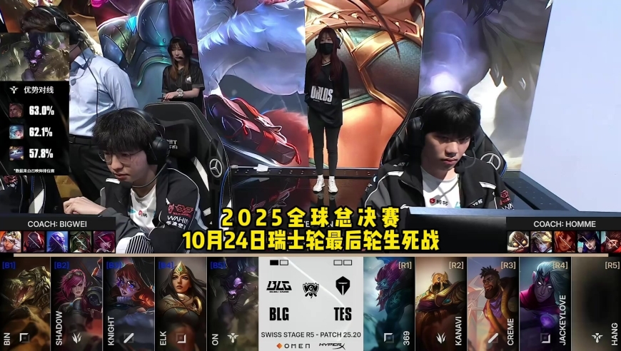 2025全球总决赛瑞士轮BLGvsTES第二局 速看Game2：BLG只能靠哥哥送才能赢吗？