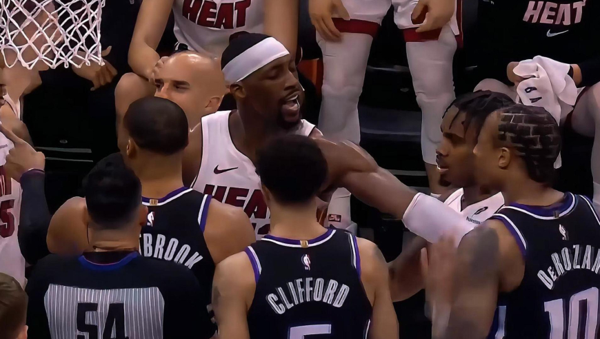 打起来了！国王德罗赞凶狠犯规 阿德巴约替队友出头双方爆发冲突