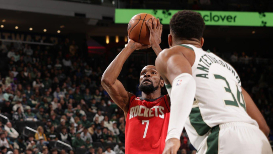 火箭逆转雄鹿最后4分半：KD申京各砍7分火箭22-7 字母6罚中2+2失误