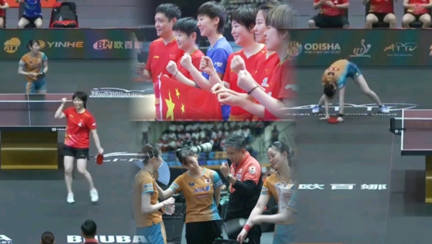 国乒零封日本夺冠复仇！蒯曼变追分女神打崩早田，举国旗合影画面太美