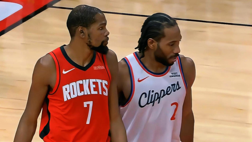 快船火箭决胜时刻：杜兰特三分一度追平 莱昂纳德生死时刻2+1绝杀