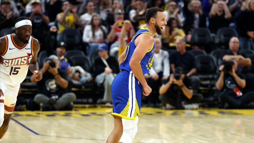 库里vs太阳28分集锦：里突外投+5记三分球再现逆天进攻水准