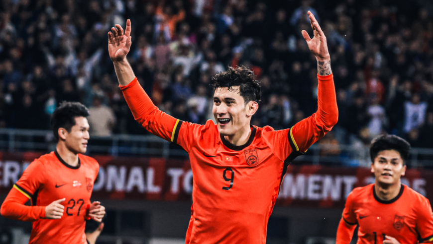 U22熊猫杯国足2-0韩国集锦：拜合拉木双响+写意脚后跟破门