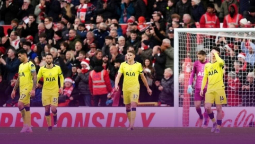 英超-惨败！热刺0-3森林联赛近7轮仅1胜，奥多伊2射1传+世界波，格雷失误送礼