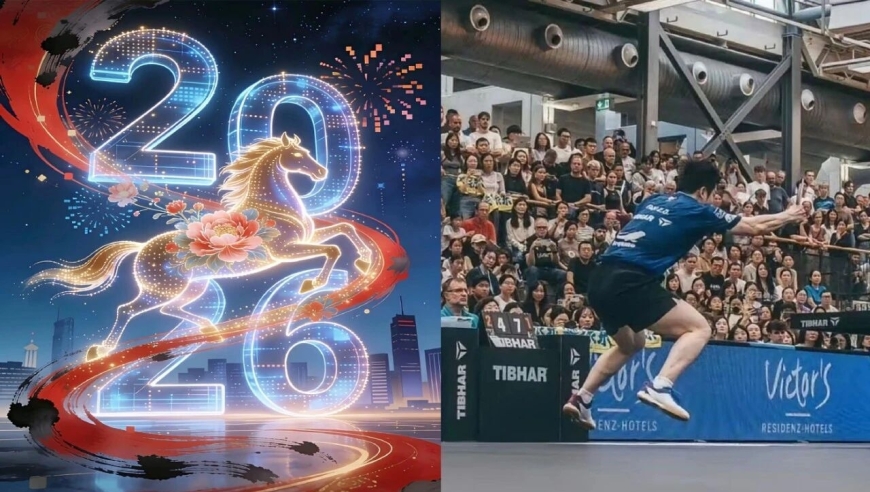 吴敬平新年八字赠樊振东显真心，配图更是绝妙传神美轮美奂