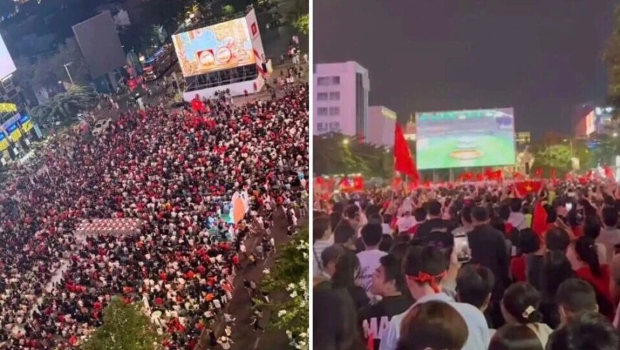 越南数万名球迷街头围观&ldquo;中越之战&rdquo;，郑州球迷&ldquo;混入&rdquo;其中：中国队进球时，周围是寂静的、我内心是沸腾的
