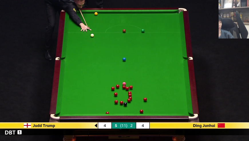 大师赛丁俊晖不敌世界第一特鲁姆普，比分2-6，这也太巧合了