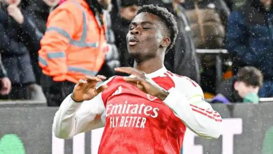 英超-先赛5分领跑！阿森纳2-2遭狼队补时绝平，萨卡打破15场进球荒