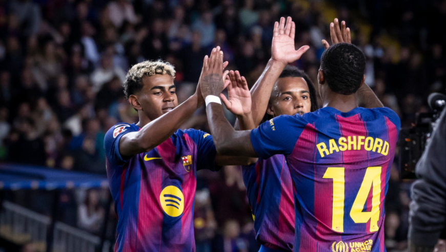 巴萨3-1埃尔切全场集锦：亚马尔、费兰破门 拉什福德建功