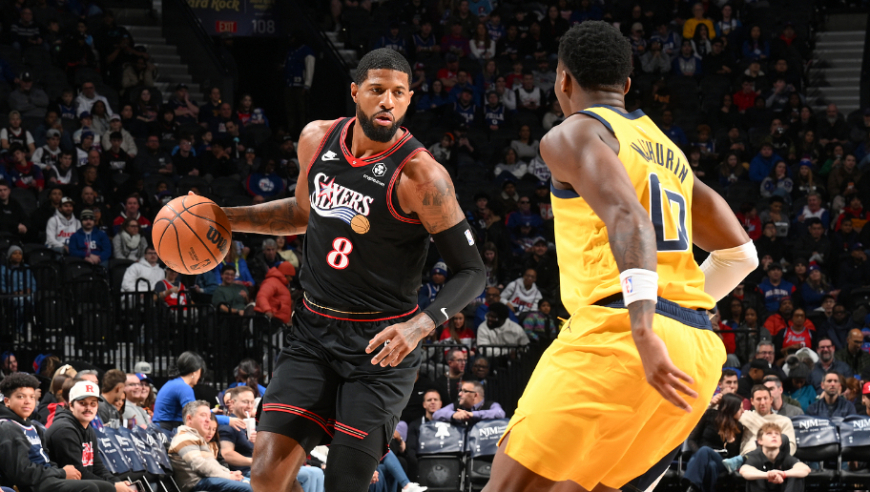 保罗乔治vs步行者23分全过程：关键时刻另类2+1助76人杀死比赛