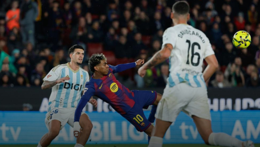 每体为巴萨评分：亚马尔9分居首，埃里克8分，莱万仅5分垫底