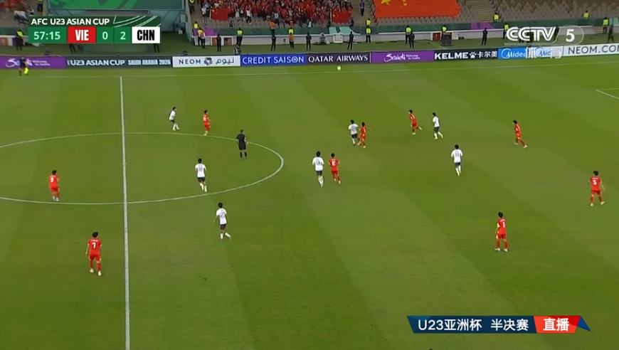 转发！赞！U23国足2比0越南