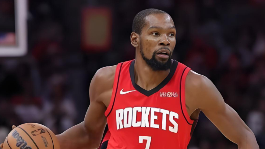 杜兰特vs公牛28分10篮板集锦：23中12+两次突破暴扣助火箭定胜局