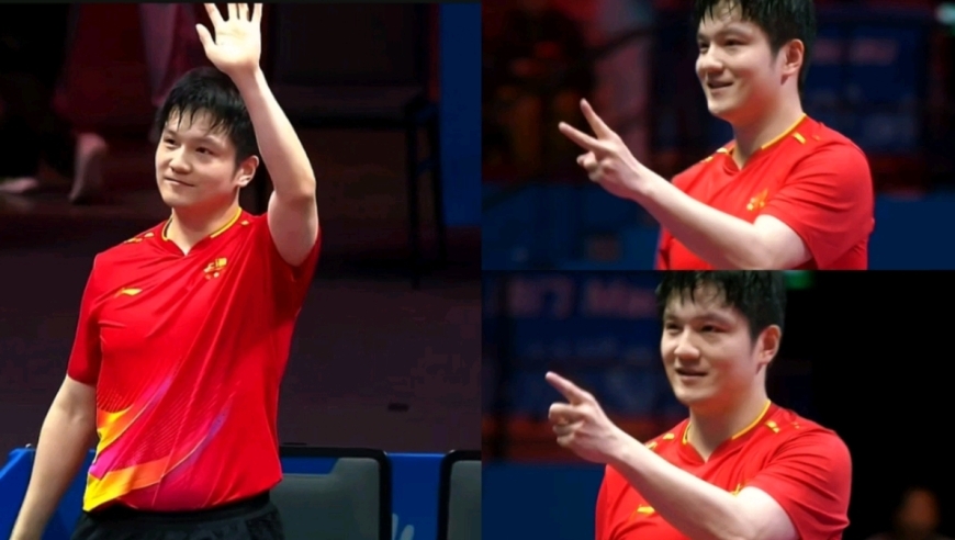 欢呼！樊振东卫冕冠军后冲镜头开心比1、2，赛后频频向观众快乐招手