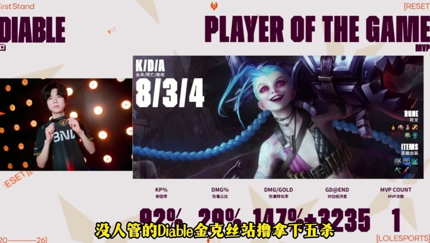 全球先锋赛揭幕战，BLG以3-2战胜LCK赛区二号种子BFX，拿下开门红