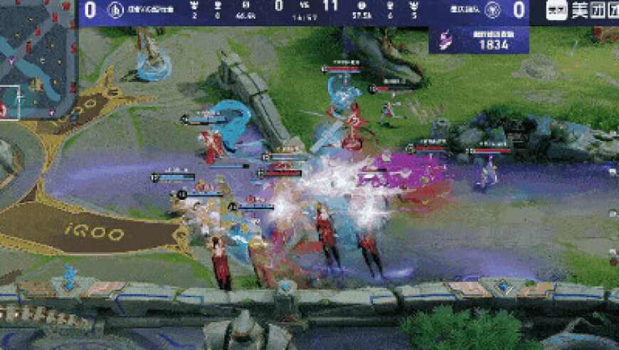 清清关羽高地正面开团，道崽敖隐大招向前拿四杀，顺势一波