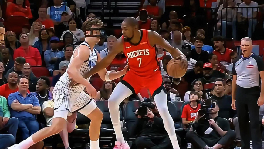 进攻高潮！杜兰特2+1又追身盖帽 谢泼德拿下7分助火箭轰出12-0