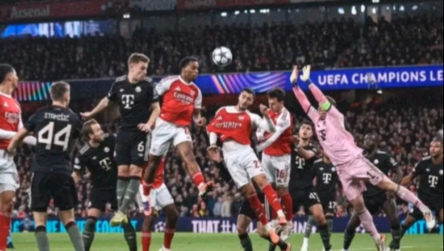 强到让人颤抖！慢镜还原阿森纳疯狂3球秒杀拜仁，阿森纳3-1拜仁