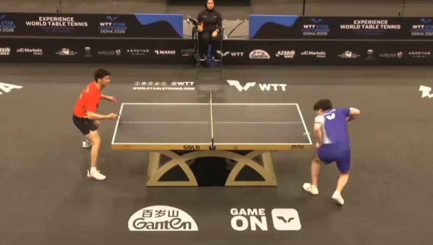 九个赛点极限拉扯战！五个吃发球竟然还能拿下 直板名将三胜张本智和